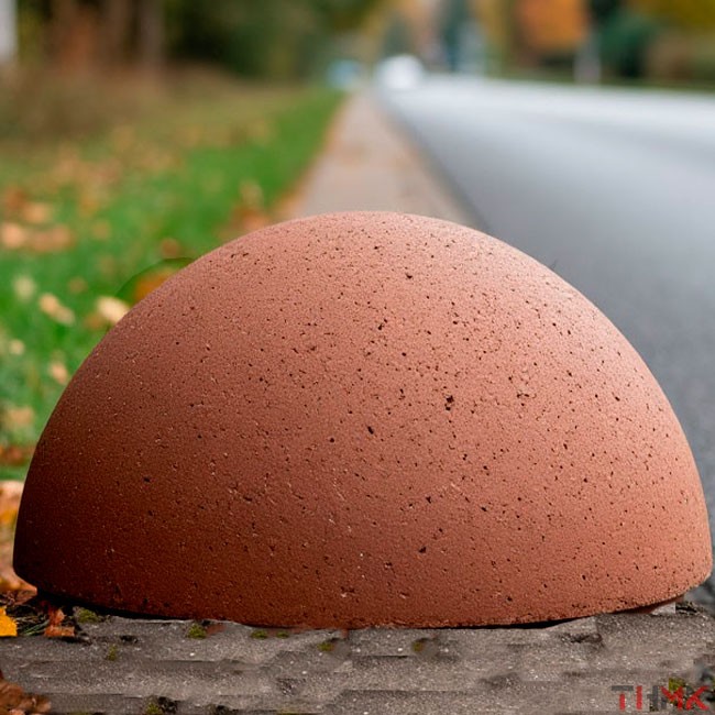 Полусфера бетонная коричневая 400х300